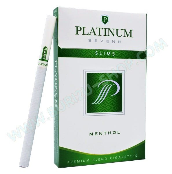 บุหรี่นอก แพทตินั่มเขียว มวนสลิม